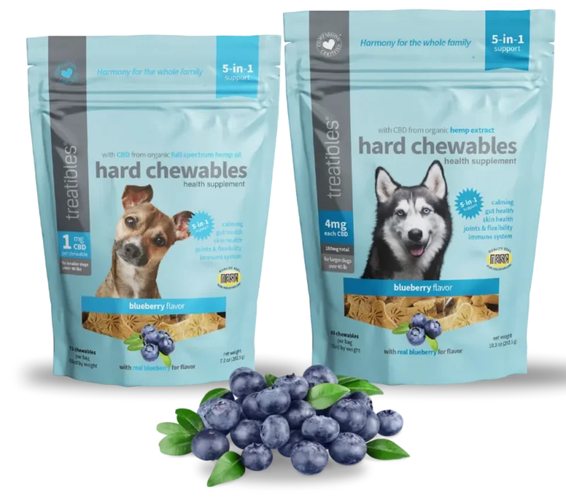 Blueberry Flavored Hard Chewables 1mg and 4mg product image.