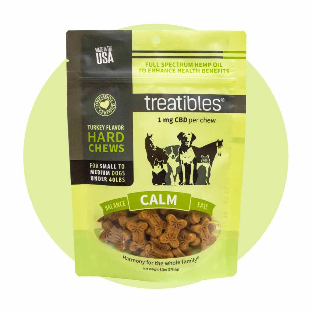 Calm (Turkey Flavor) Hard Chews 1 mg CBD for Dogs Treatibles