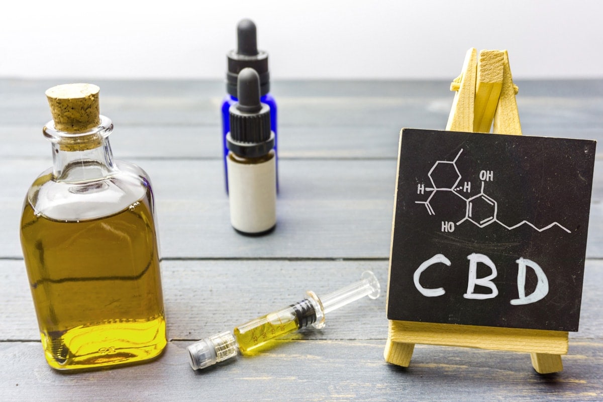 bottles of CBD oil