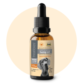 Image of Organic Full Spectrum Hemp Oil (Peanut Butter Flavor) - 1000 mg CBD for Dogs