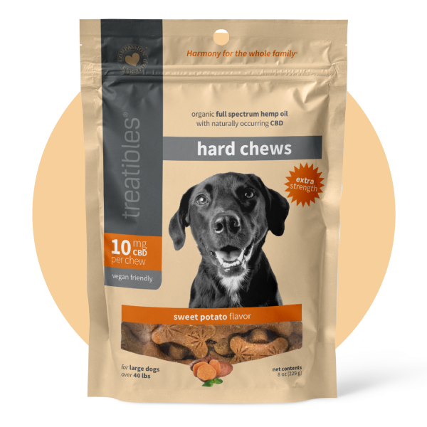 Hard Chews Extra Strength Sweet Potato Flavor 10 mg CBD for dogs
