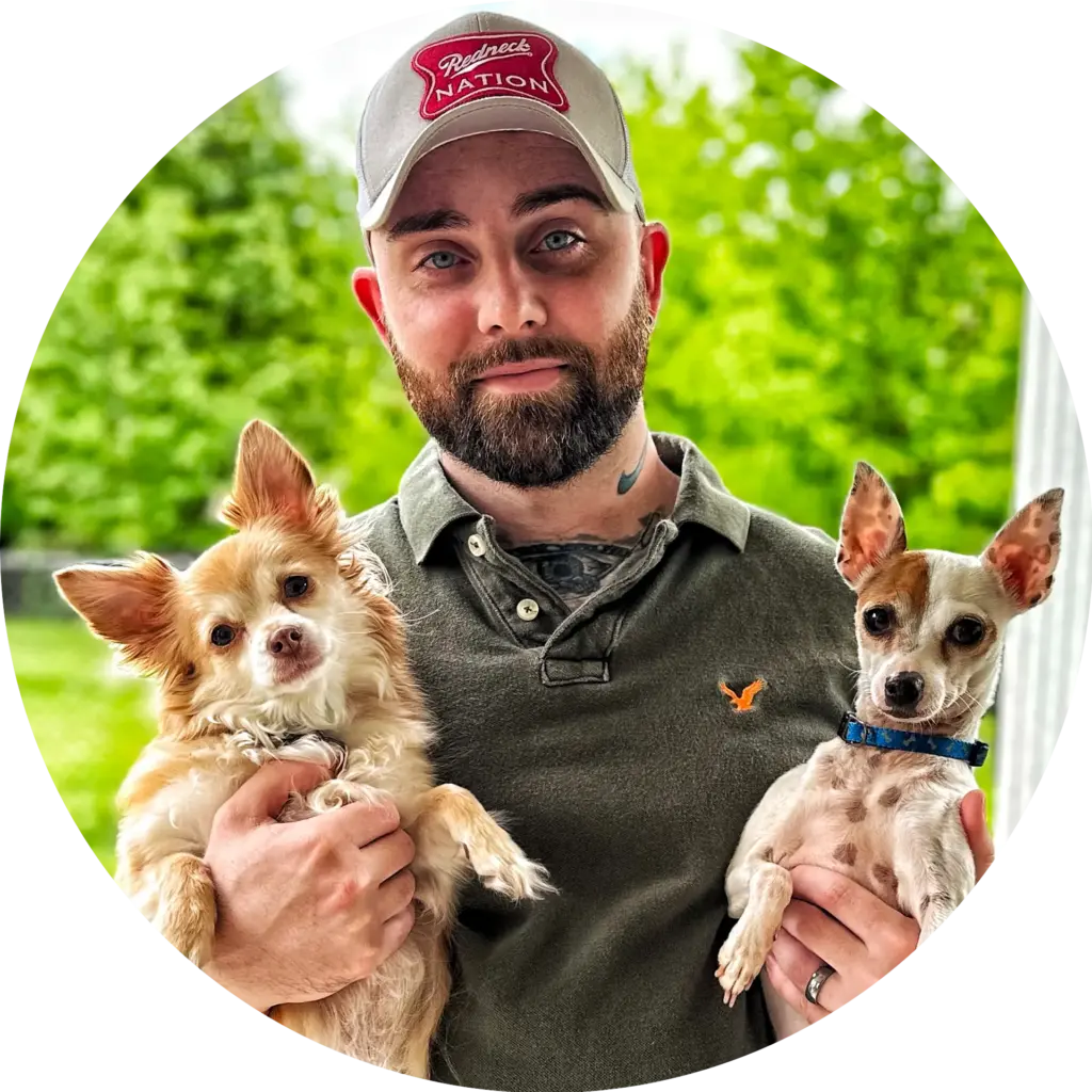 Image of Ceaser Isabella and Jack cutout in a circle