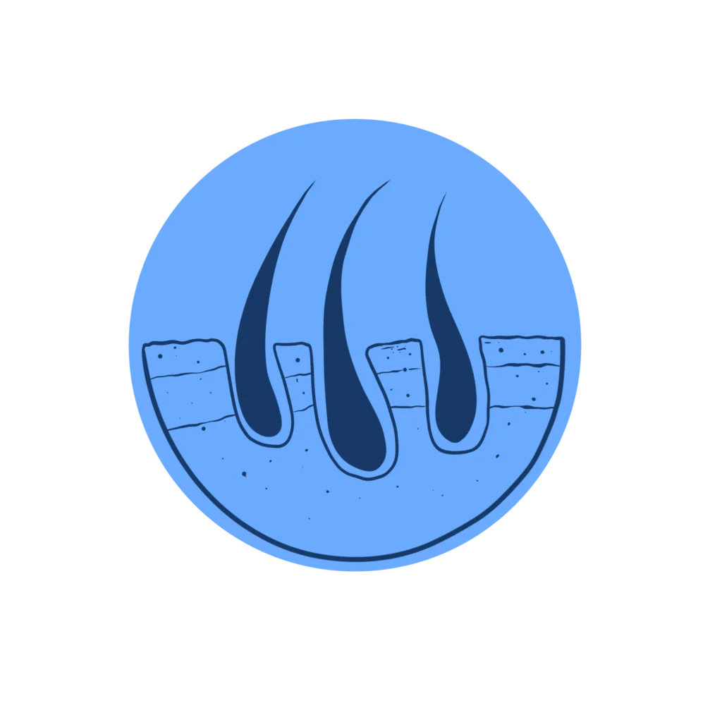 Icon representing skin health with abstract lines and textures, emphasizing pet wellness and natural solutions from Treatibles.