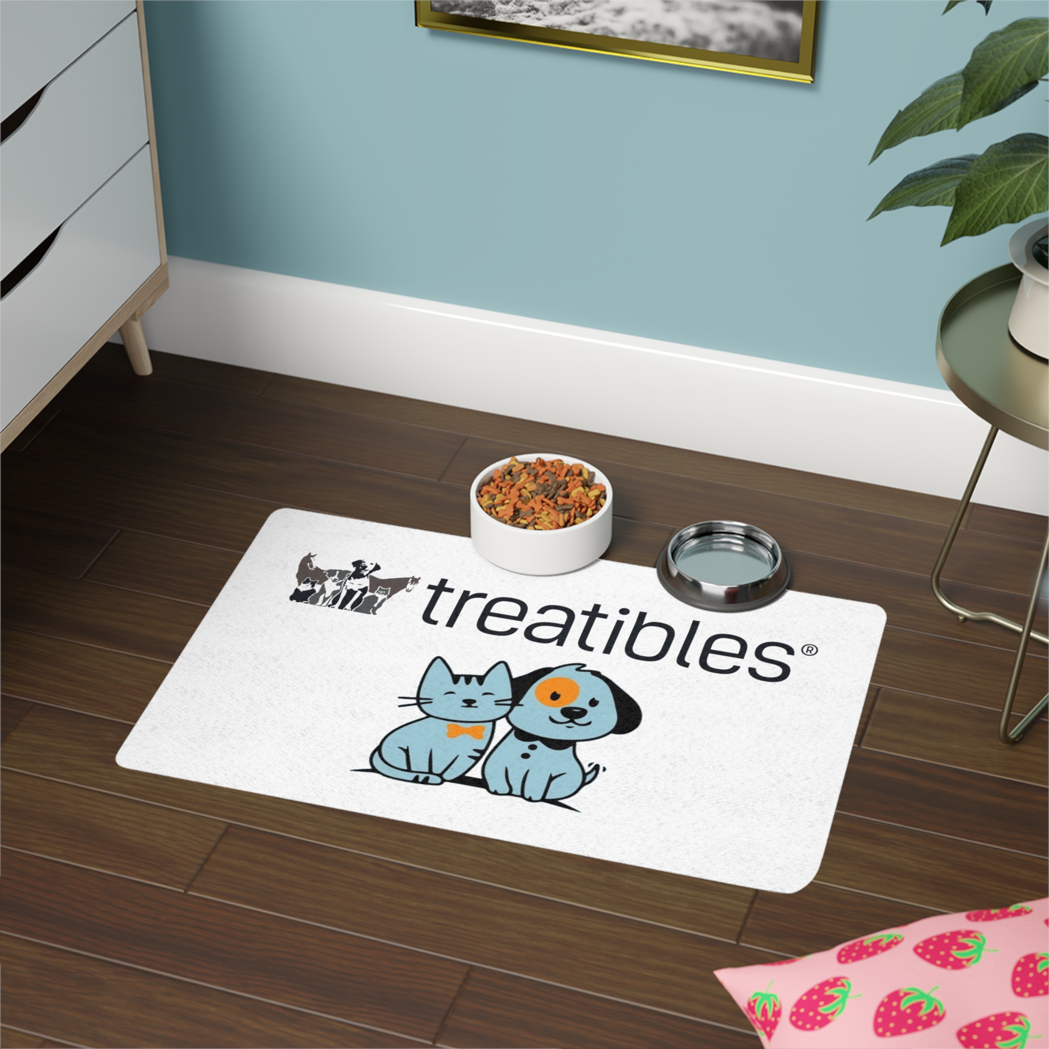Treatibles Pet Food Mat (White) - Image 4