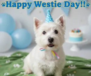 Happy Westie Day blog graphic