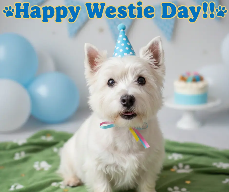 Happy Westie Day blog graphic