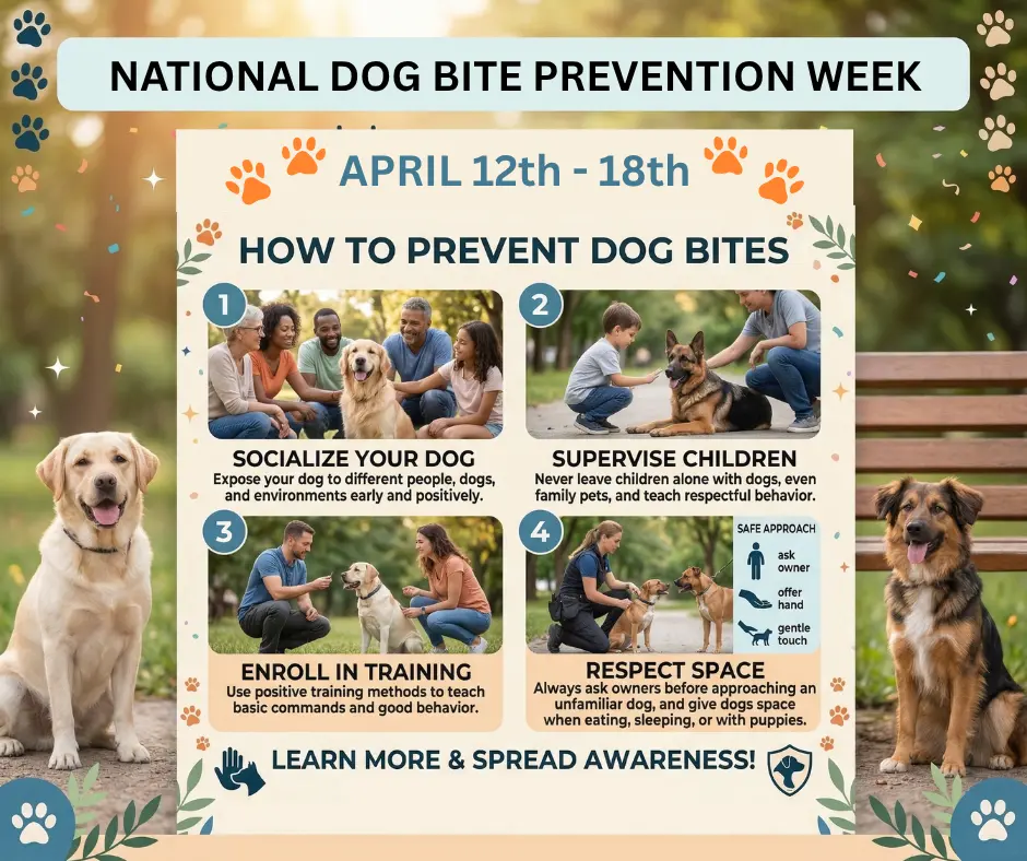 National Dog Bite prevention blog graphic