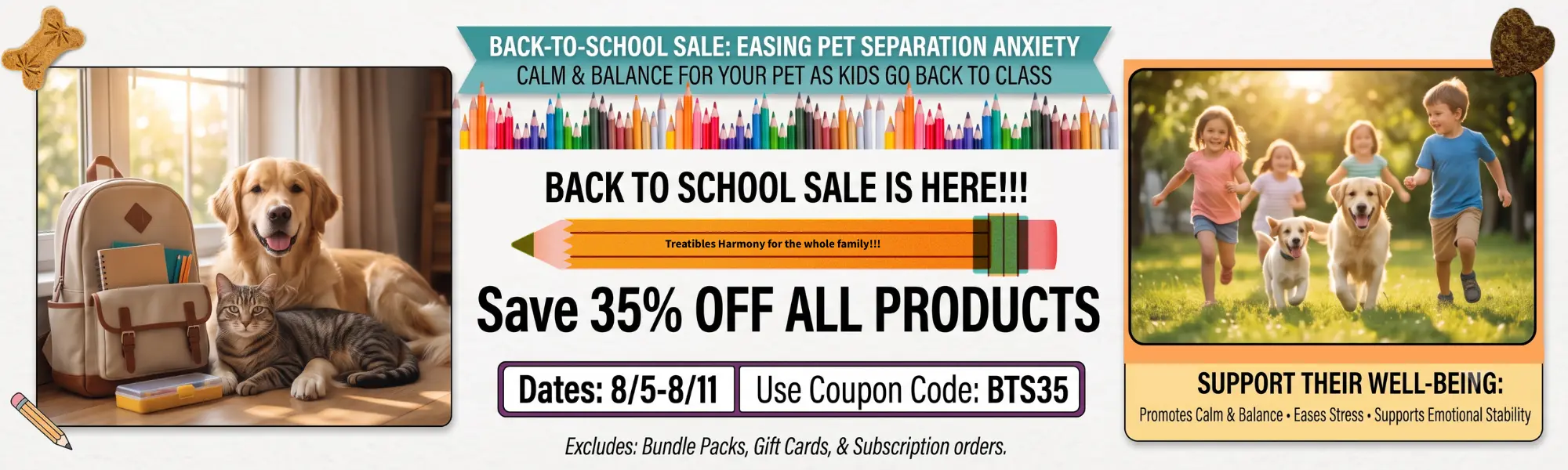 Back to school sale website banner