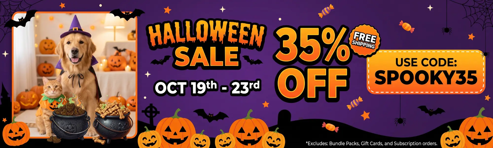 SPOOKY35 sale website graphic